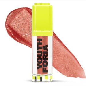 NEW SEPHORA Youth Foria Dewy Gloss Play With Fire Bronze Pink Glitter Lip Stick